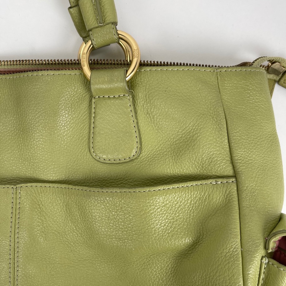 Sigrid Olsen Leather Shoulder Bag in Light Green - Picture 3 of 16